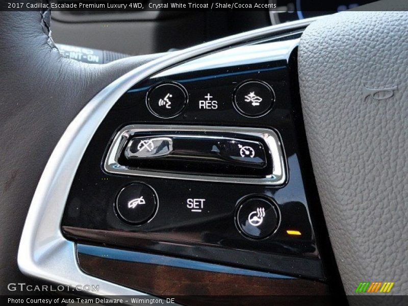 Crystal White Tricoat / Shale/Cocoa Accents 2017 Cadillac Escalade Premium Luxury 4WD