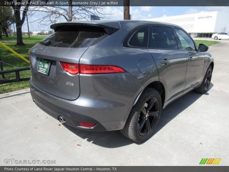 Ammonite Grey / Jet w/Red 2017 Jaguar F-PACE 35t AWD R-Sport