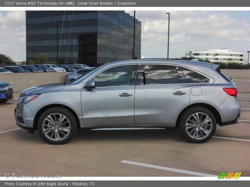 Lunar Silver Metallic / Graystone 2017 Acura MDX Technology SH-AWD