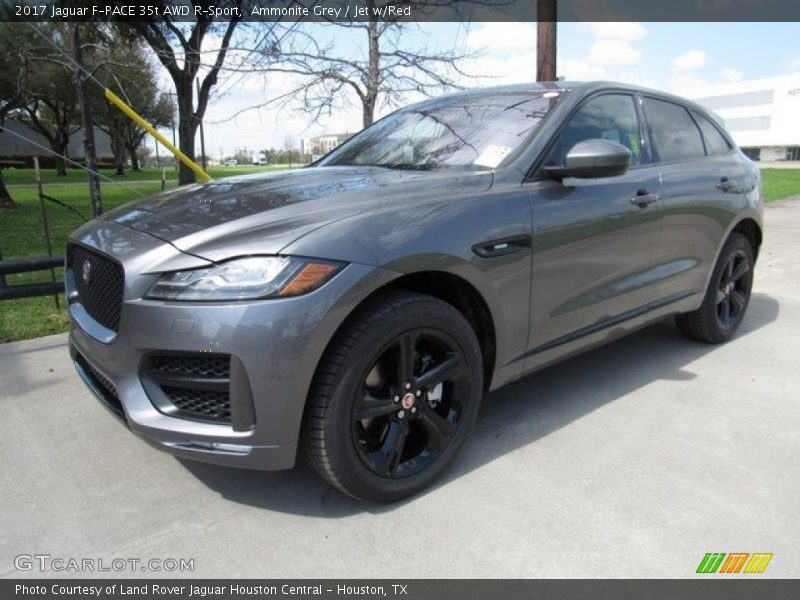 Ammonite Grey / Jet w/Red 2017 Jaguar F-PACE 35t AWD R-Sport