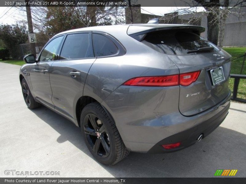 Ammonite Grey / Jet w/Red 2017 Jaguar F-PACE 35t AWD R-Sport