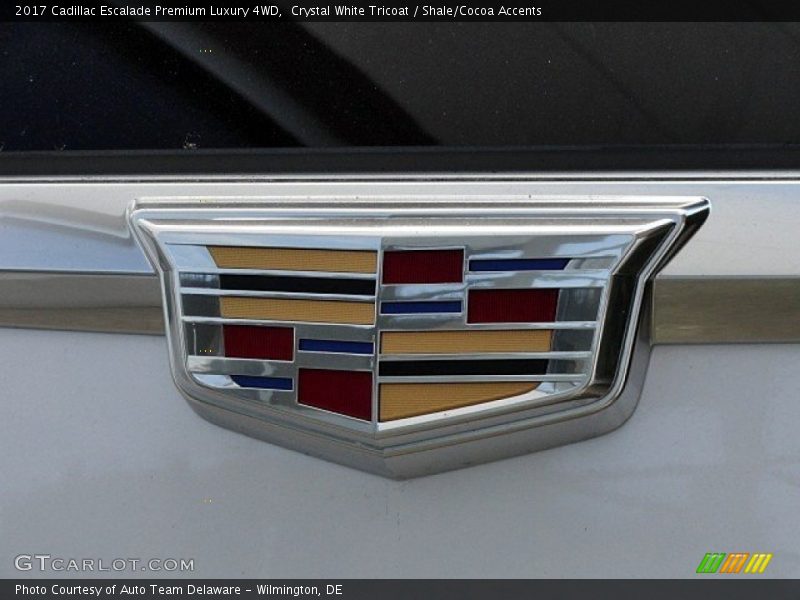 Crystal White Tricoat / Shale/Cocoa Accents 2017 Cadillac Escalade Premium Luxury 4WD