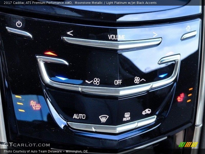 Moonstone Metallic / Light Platinum w/Jet Black Accents 2017 Cadillac ATS Premium Perfomance AWD