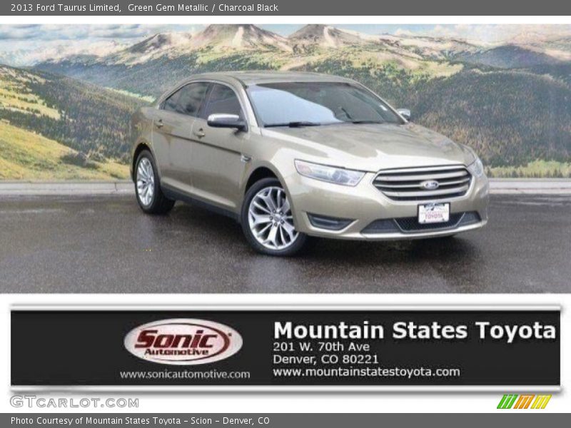 Green Gem Metallic / Charcoal Black 2013 Ford Taurus Limited