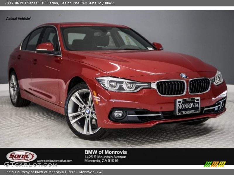 Melbourne Red Metallic / Black 2017 BMW 3 Series 330i Sedan