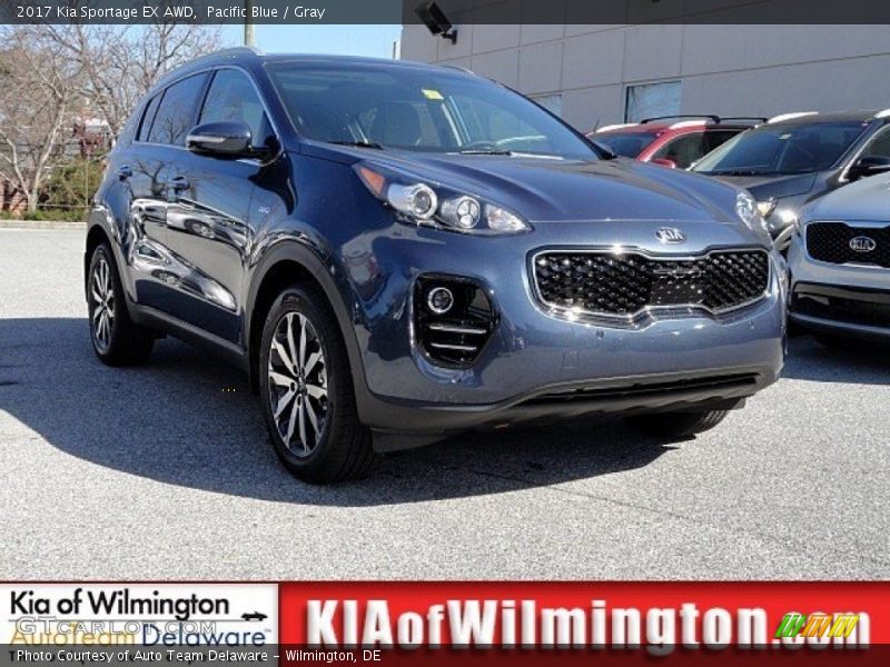 Pacific Blue / Gray 2017 Kia Sportage EX AWD