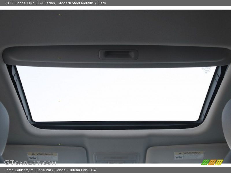 Modern Steel Metallic / Black 2017 Honda Civic EX-L Sedan