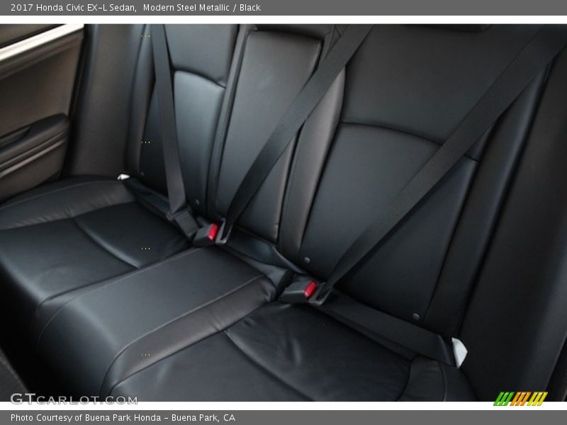 Modern Steel Metallic / Black 2017 Honda Civic EX-L Sedan