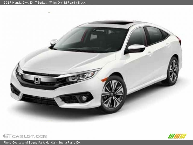 White Orchid Pearl / Black 2017 Honda Civic EX-T Sedan