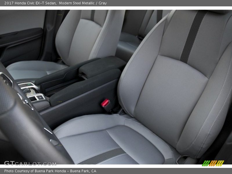 Modern Steel Metallic / Gray 2017 Honda Civic EX-T Sedan