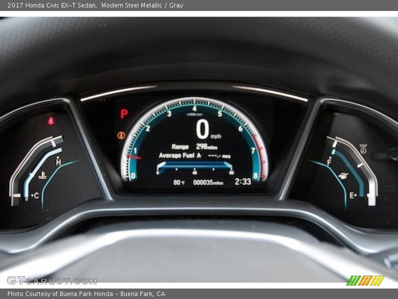 Modern Steel Metallic / Gray 2017 Honda Civic EX-T Sedan