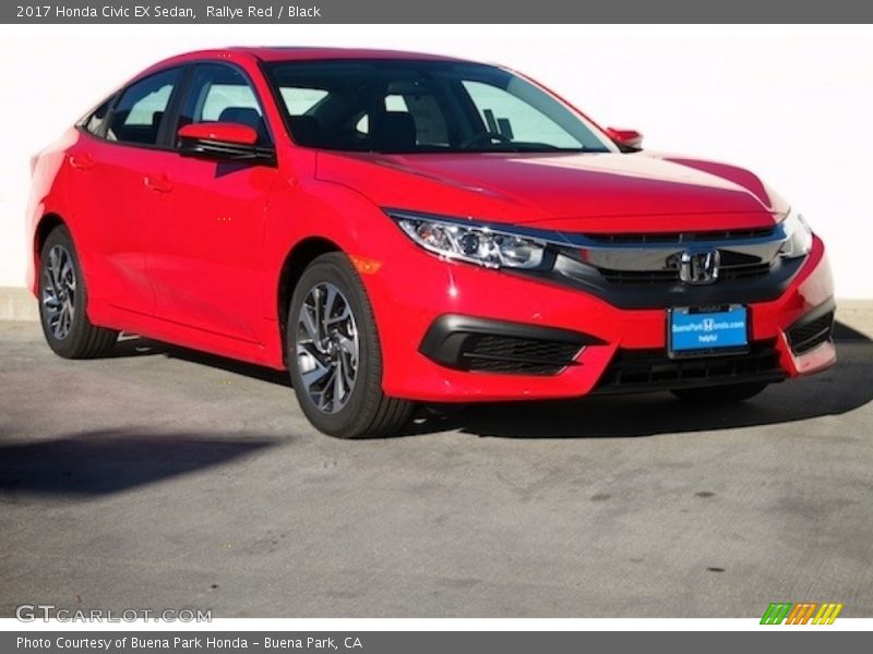 Rallye Red / Black 2017 Honda Civic EX Sedan