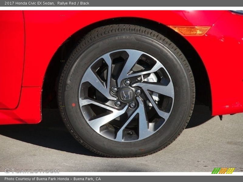 Rallye Red / Black 2017 Honda Civic EX Sedan