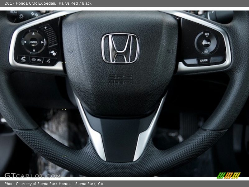 Rallye Red / Black 2017 Honda Civic EX Sedan
