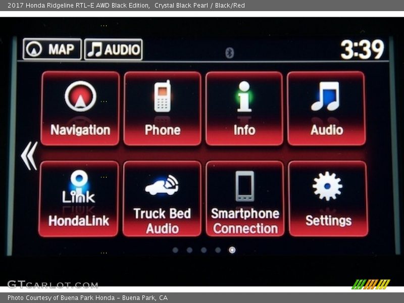 Crystal Black Pearl / Black/Red 2017 Honda Ridgeline RTL-E AWD Black Edition