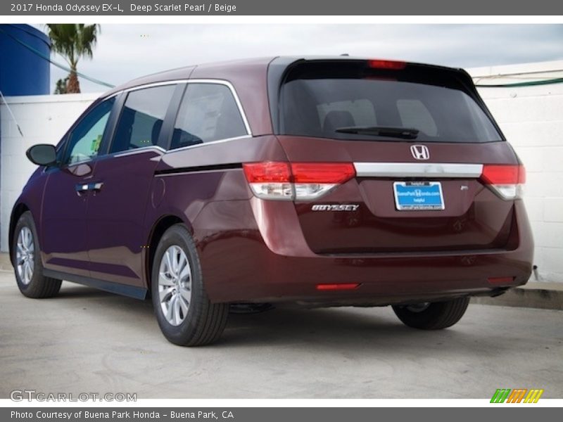 Deep Scarlet Pearl / Beige 2017 Honda Odyssey EX-L