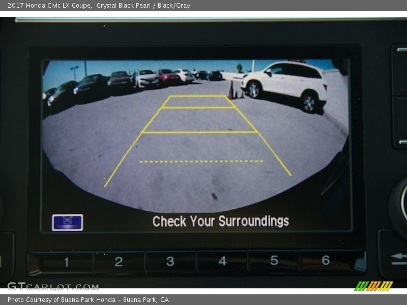 Crystal Black Pearl / Black/Gray 2017 Honda Civic LX Coupe