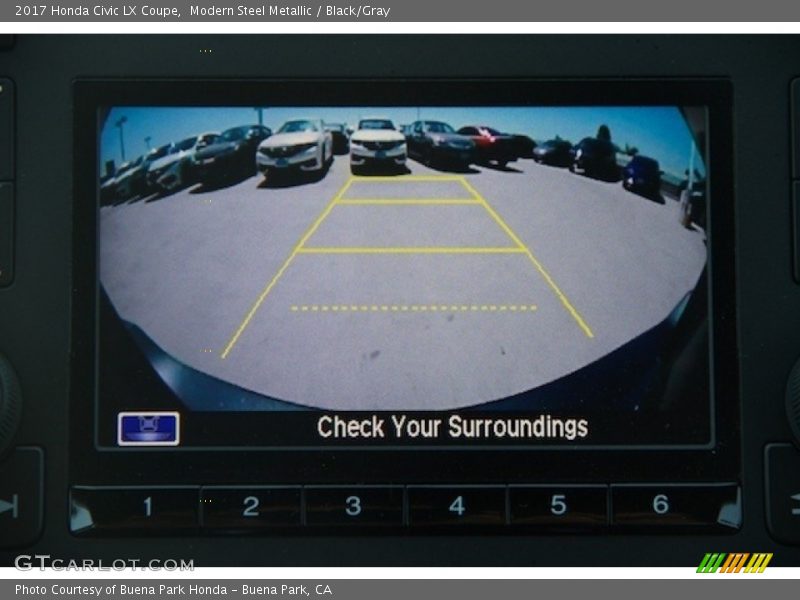 Modern Steel Metallic / Black/Gray 2017 Honda Civic LX Coupe