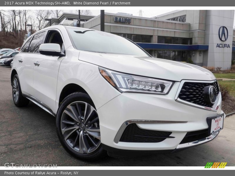 White Diamond Pearl / Parchment 2017 Acura MDX Technology SH-AWD