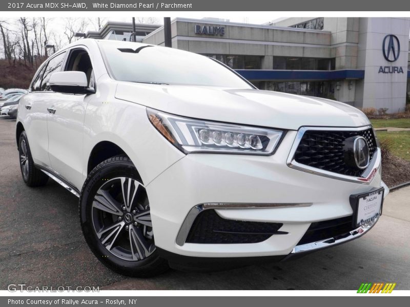 White Diamond Pearl / Parchment 2017 Acura MDX SH-AWD