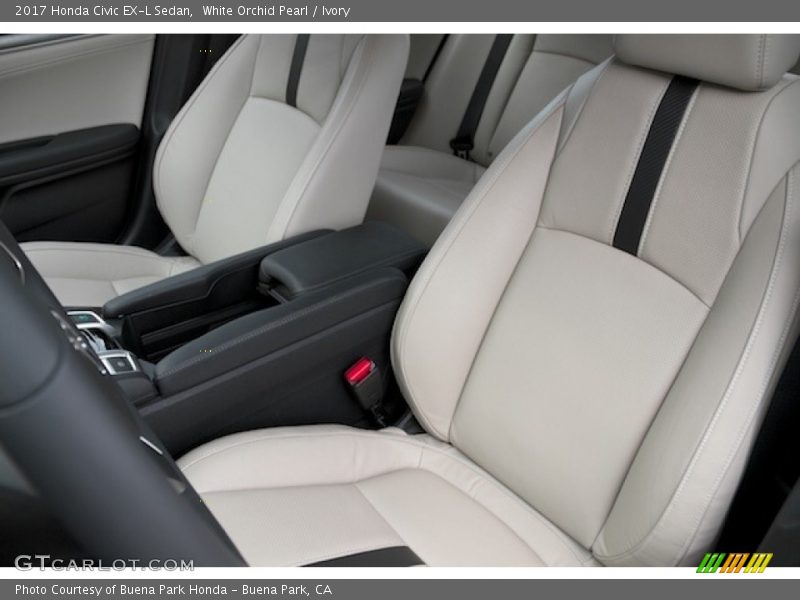 White Orchid Pearl / Ivory 2017 Honda Civic EX-L Sedan