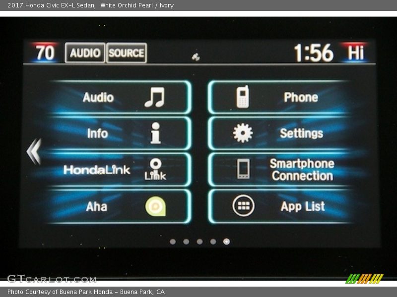 White Orchid Pearl / Ivory 2017 Honda Civic EX-L Sedan