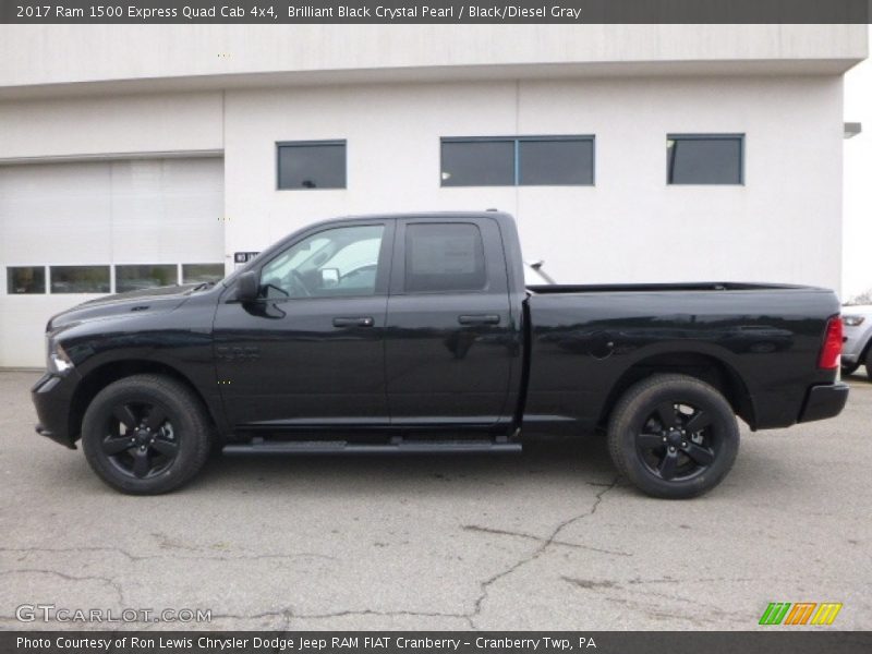 Brilliant Black Crystal Pearl / Black/Diesel Gray 2017 Ram 1500 Express Quad Cab 4x4