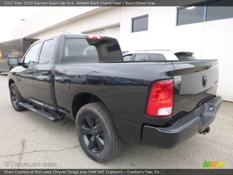 Brilliant Black Crystal Pearl / Black/Diesel Gray 2017 Ram 1500 Express Quad Cab 4x4