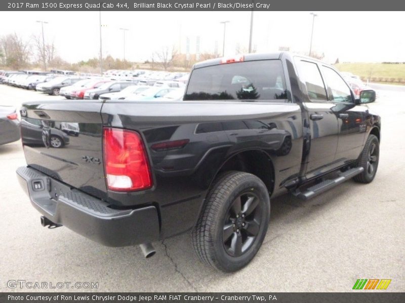 Brilliant Black Crystal Pearl / Black/Diesel Gray 2017 Ram 1500 Express Quad Cab 4x4