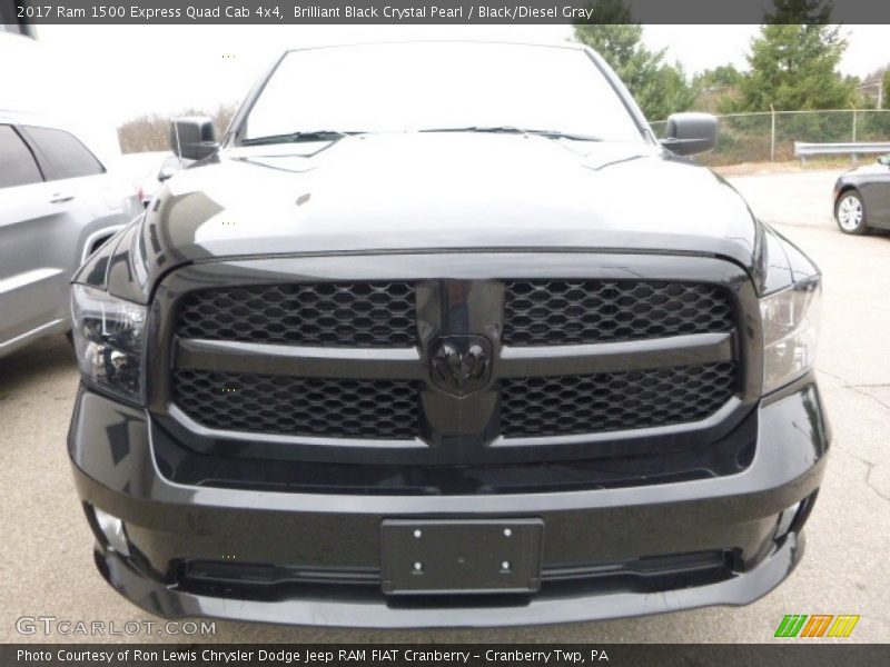 Brilliant Black Crystal Pearl / Black/Diesel Gray 2017 Ram 1500 Express Quad Cab 4x4