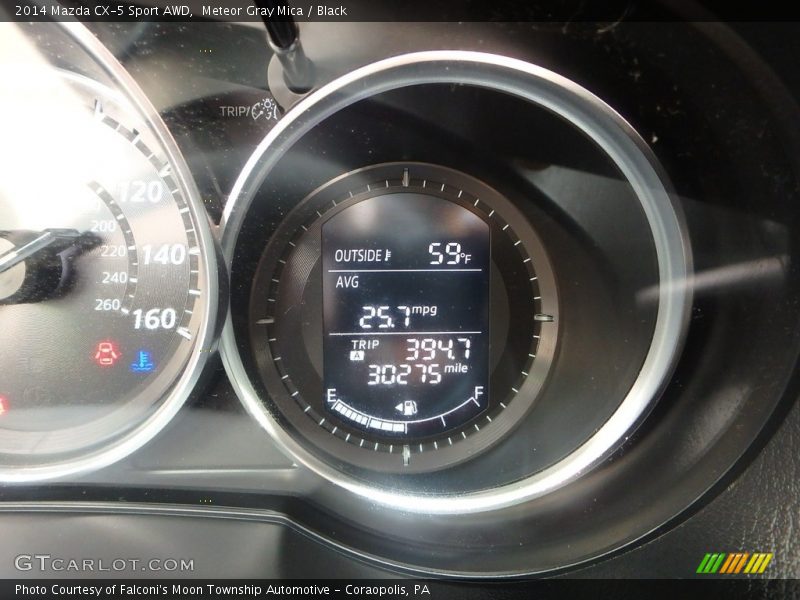 Meteor Gray Mica / Black 2014 Mazda CX-5 Sport AWD