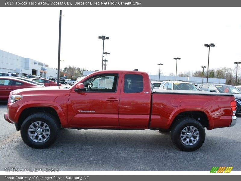 Barcelona Red Metallic / Cement Gray 2016 Toyota Tacoma SR5 Access Cab