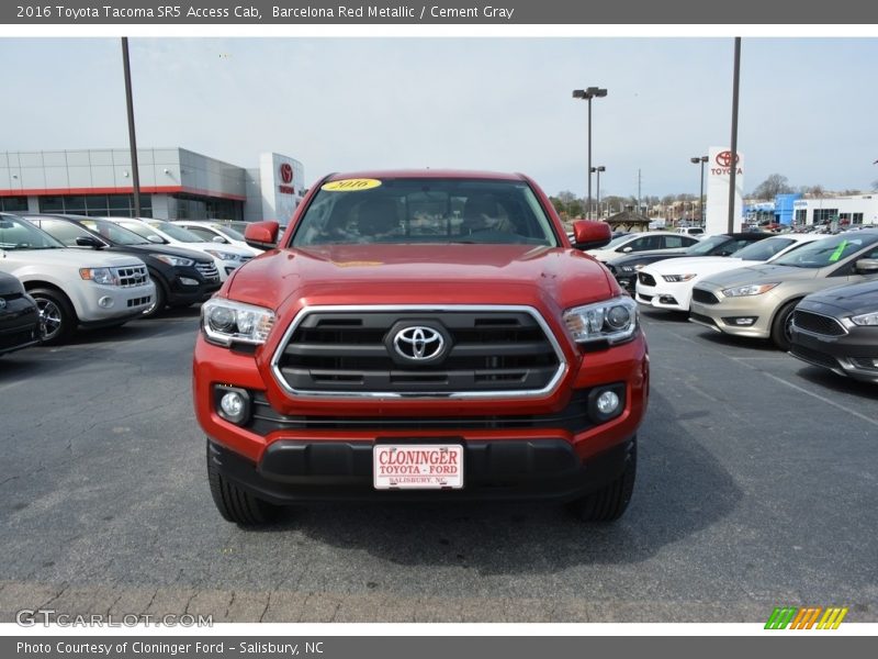 Barcelona Red Metallic / Cement Gray 2016 Toyota Tacoma SR5 Access Cab