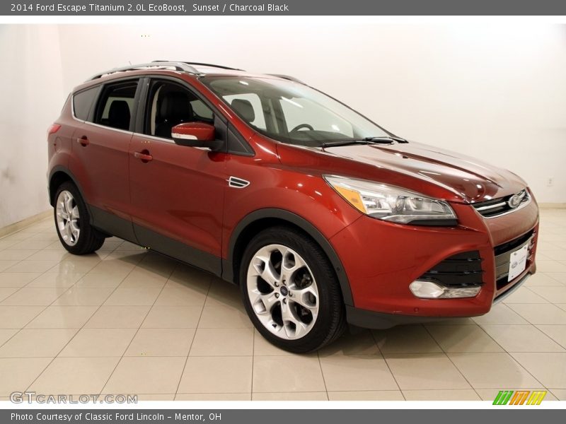 Sunset / Charcoal Black 2014 Ford Escape Titanium 2.0L EcoBoost