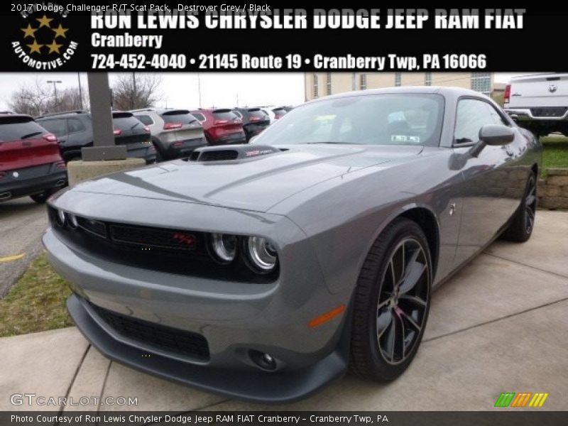 Destroyer Grey / Black 2017 Dodge Challenger R/T Scat Pack