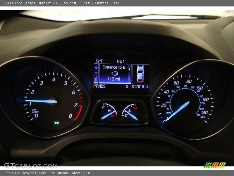 Sunset / Charcoal Black 2014 Ford Escape Titanium 2.0L EcoBoost