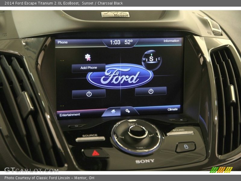 Sunset / Charcoal Black 2014 Ford Escape Titanium 2.0L EcoBoost