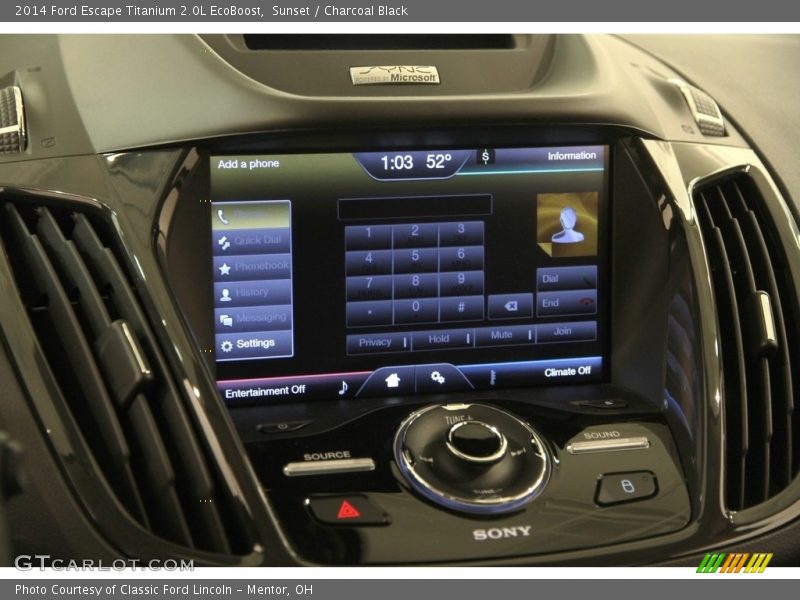 Sunset / Charcoal Black 2014 Ford Escape Titanium 2.0L EcoBoost