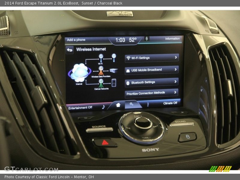 Sunset / Charcoal Black 2014 Ford Escape Titanium 2.0L EcoBoost