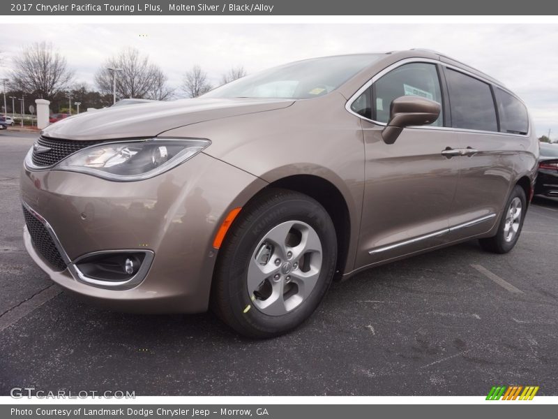 Molten Silver / Black/Alloy 2017 Chrysler Pacifica Touring L Plus