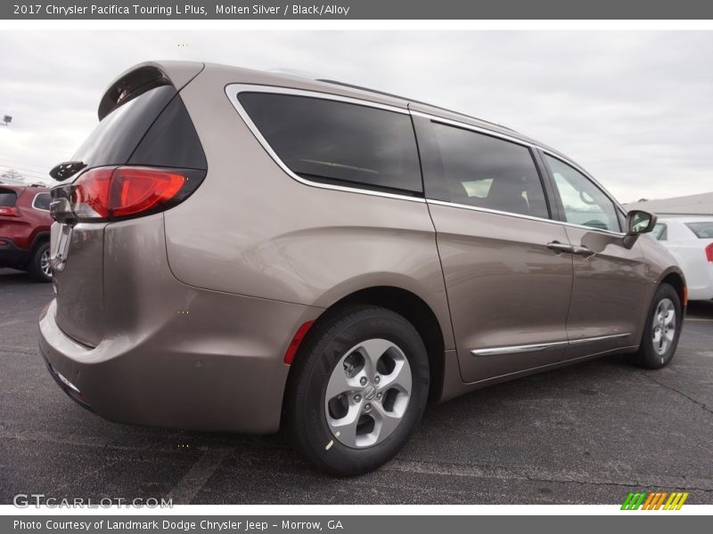 Molten Silver / Black/Alloy 2017 Chrysler Pacifica Touring L Plus