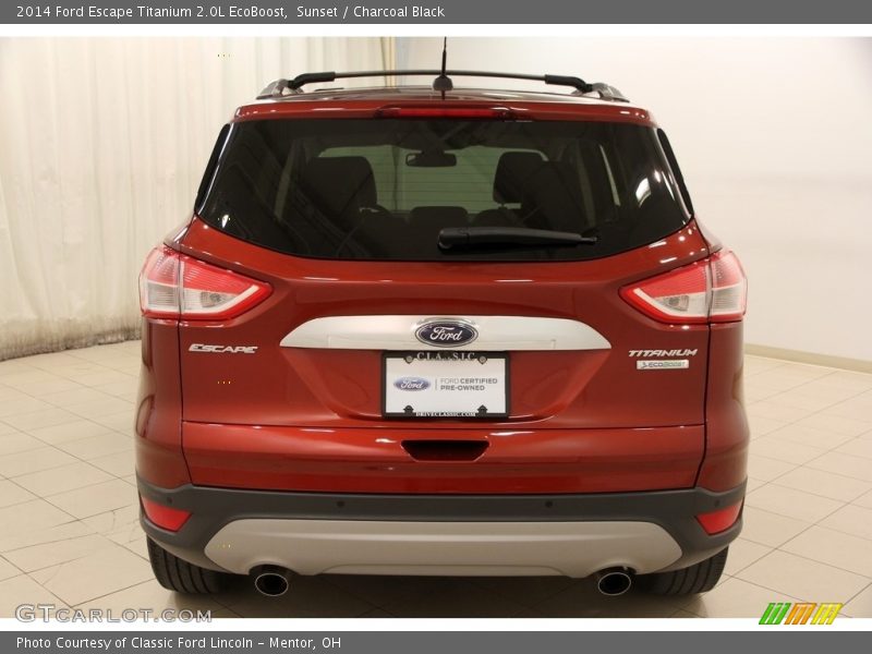 Sunset / Charcoal Black 2014 Ford Escape Titanium 2.0L EcoBoost