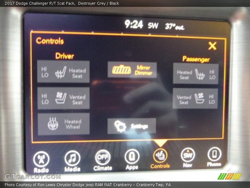 Destroyer Grey / Black 2017 Dodge Challenger R/T Scat Pack