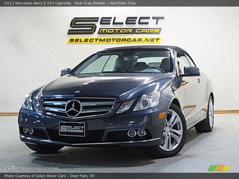Steel Grey Metallic / Ash/Dark Grey 2011 Mercedes-Benz E 350 Cabriolet