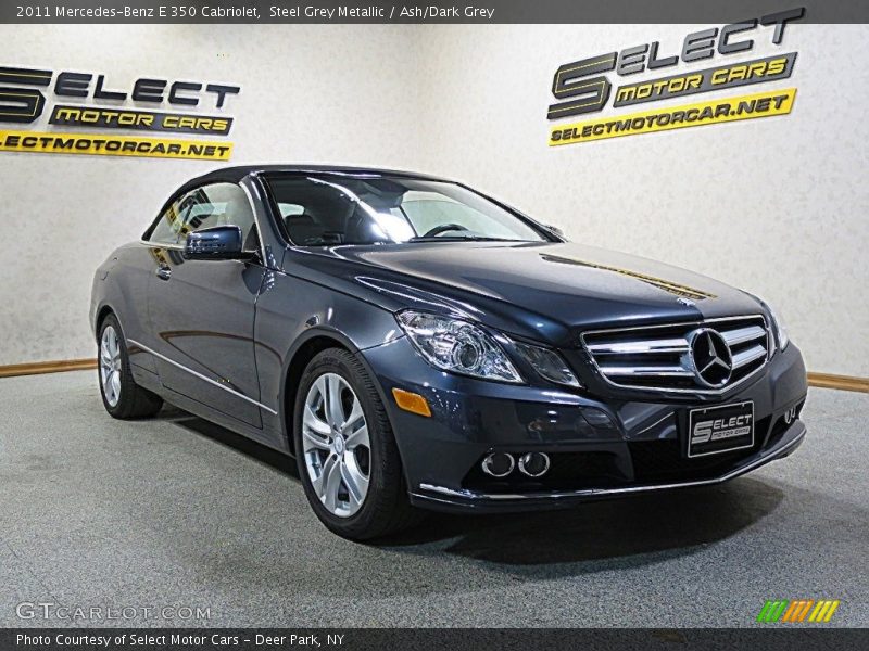 Steel Grey Metallic / Ash/Dark Grey 2011 Mercedes-Benz E 350 Cabriolet