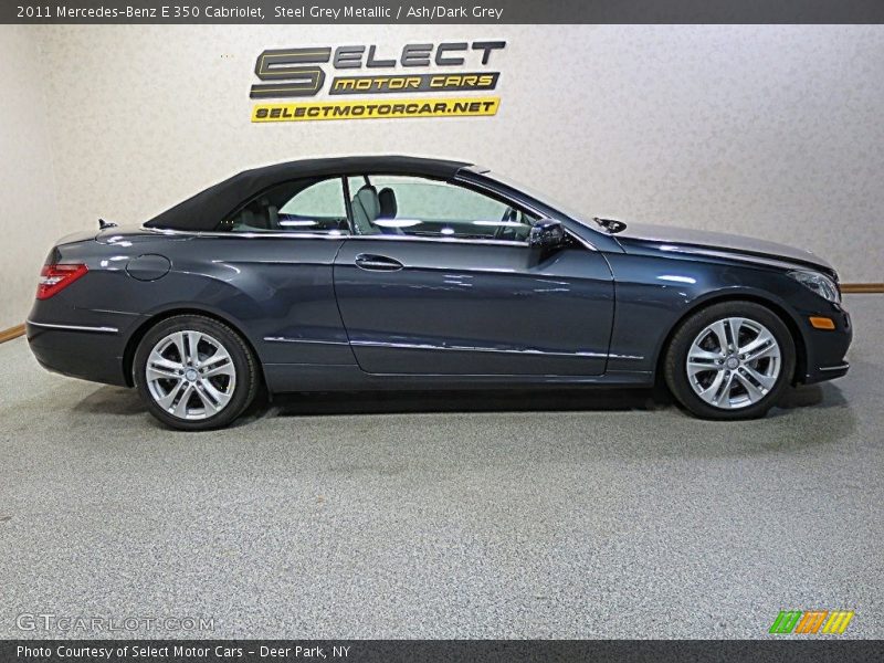 Steel Grey Metallic / Ash/Dark Grey 2011 Mercedes-Benz E 350 Cabriolet