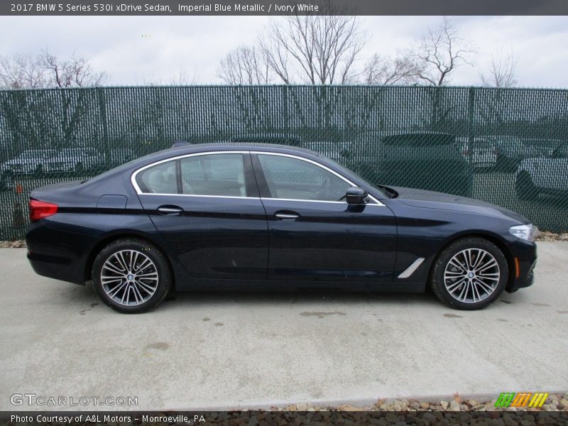 Imperial Blue Metallic / Ivory White 2017 BMW 5 Series 530i xDrive Sedan