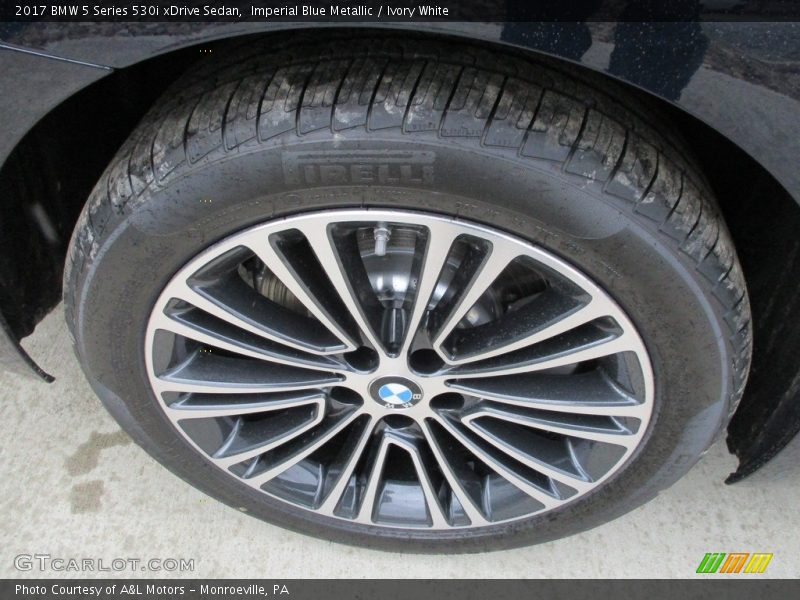 Imperial Blue Metallic / Ivory White 2017 BMW 5 Series 530i xDrive Sedan