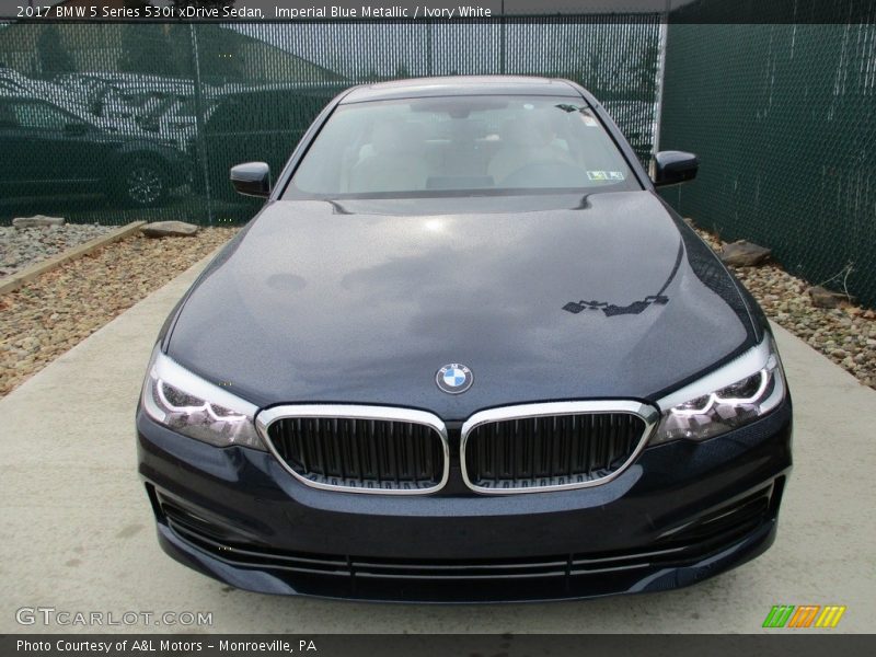 Imperial Blue Metallic / Ivory White 2017 BMW 5 Series 530i xDrive Sedan