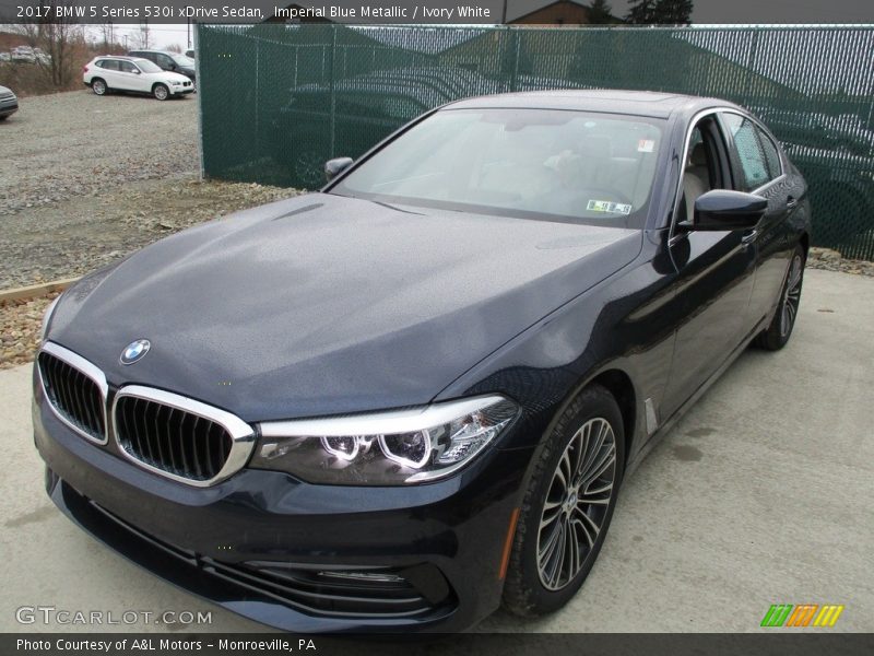 Imperial Blue Metallic / Ivory White 2017 BMW 5 Series 530i xDrive Sedan
